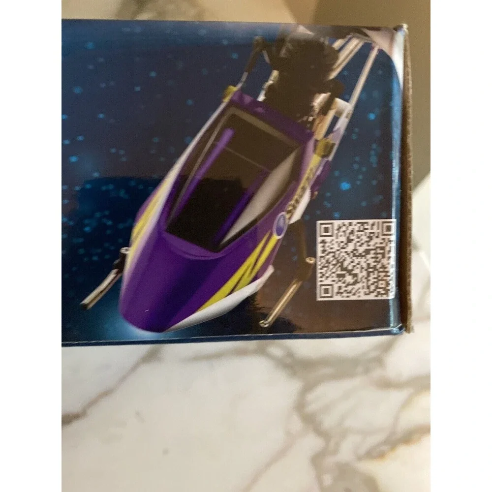 Swann RC Helicopter Purple Sky Slider 4D 4-Channel Gyro Indoor Tech Toy